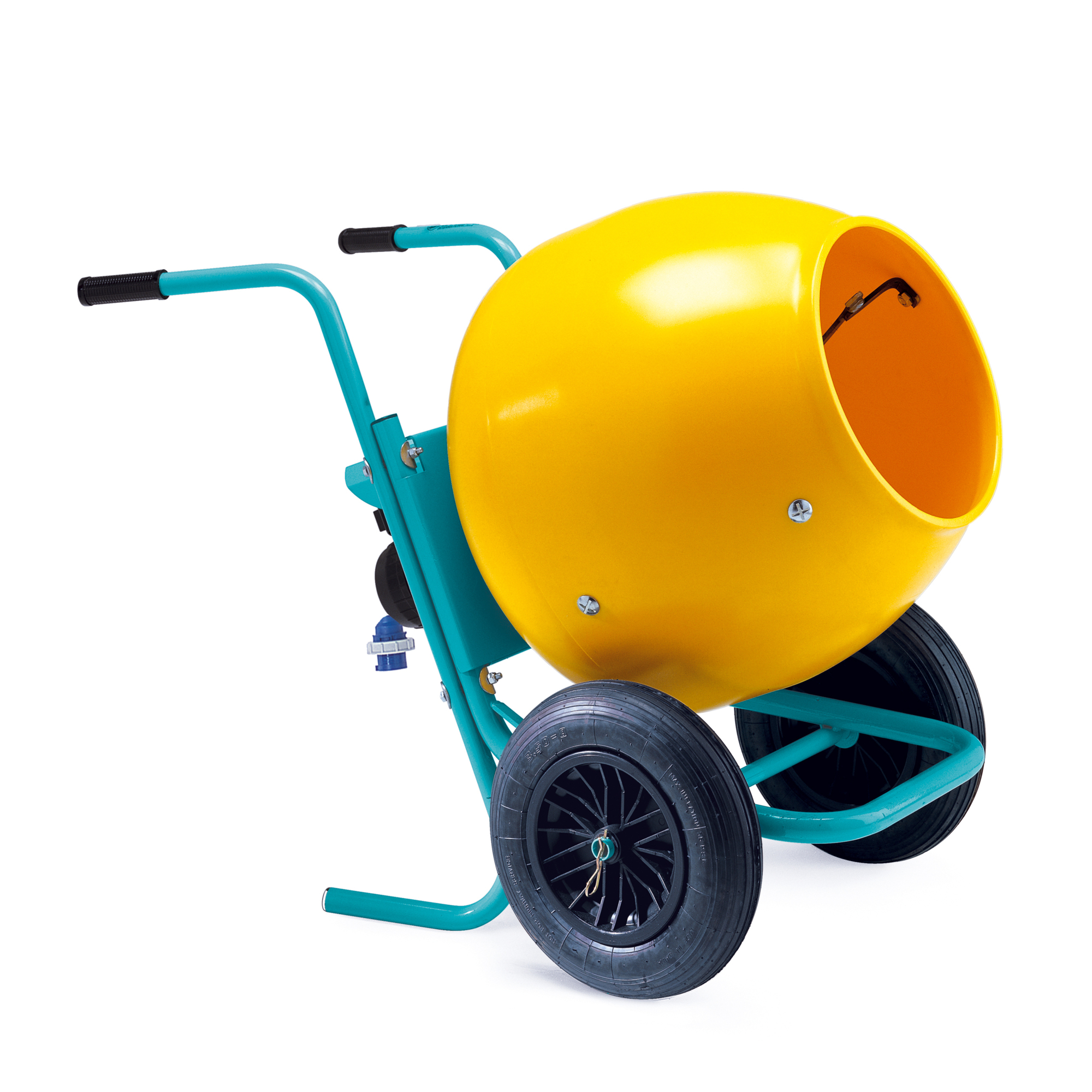 IMER Wheelman II Portable Wheelbarrow Mixer — 5 Cu. Ft., Poly Drum, 0.5 HP, 120V, Model# 1105421